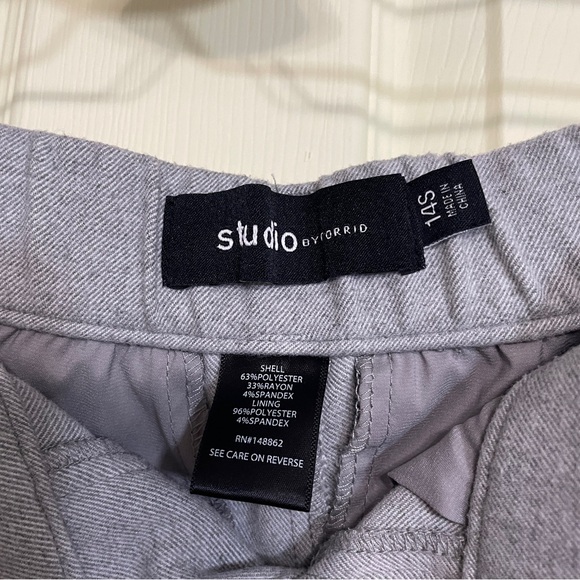 Torrid Studio Wide Leg Brushed Twill High Rise Pant Welt Pockets Grey Plus 14 S - Picture 6 of 13